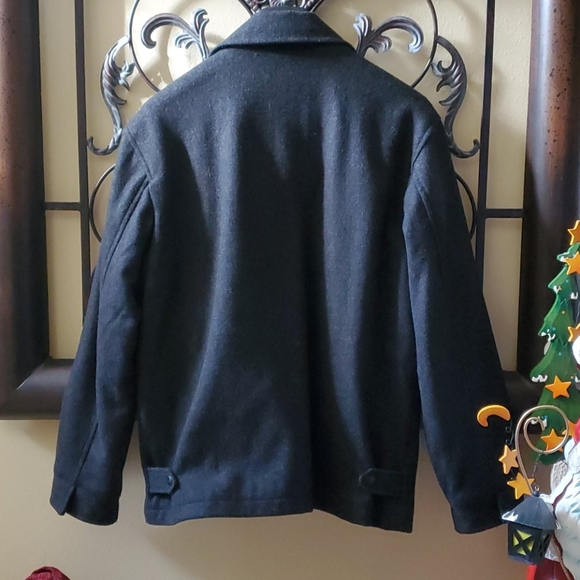 Men's Coat Short Jacket- Dark Gray - Picture 11 of 13